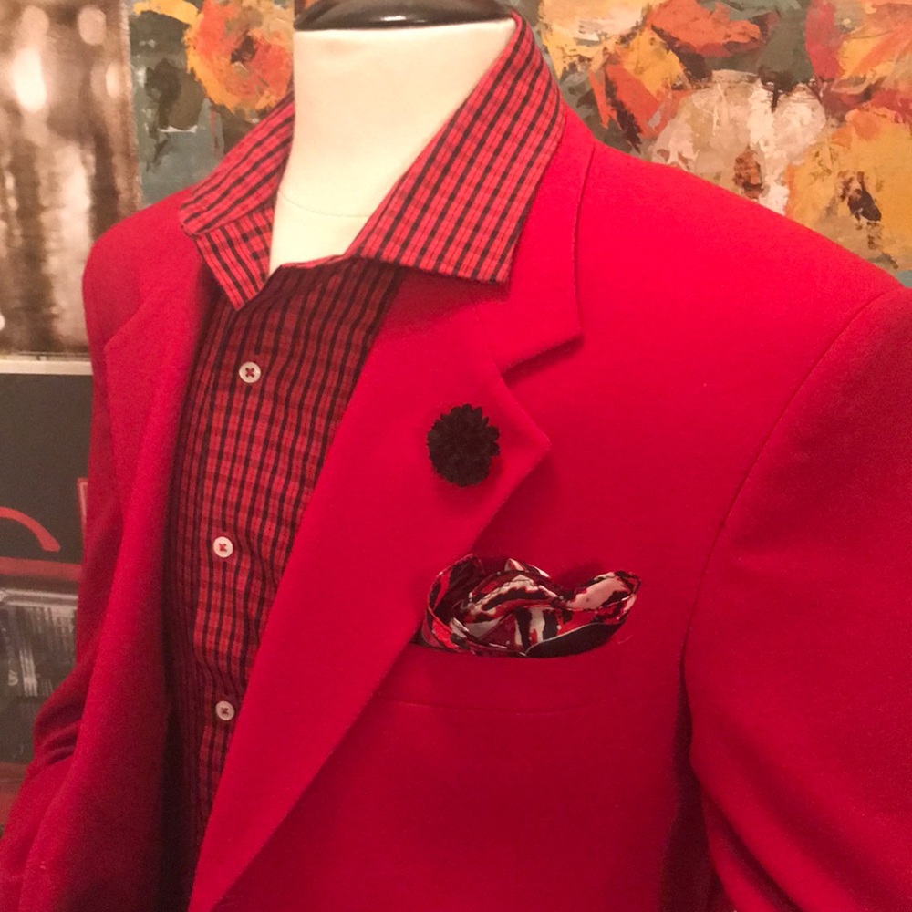 Carlo Zarelli red wool sport coat